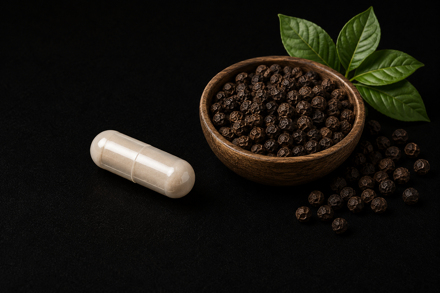 Black pepper and capsule ingredients